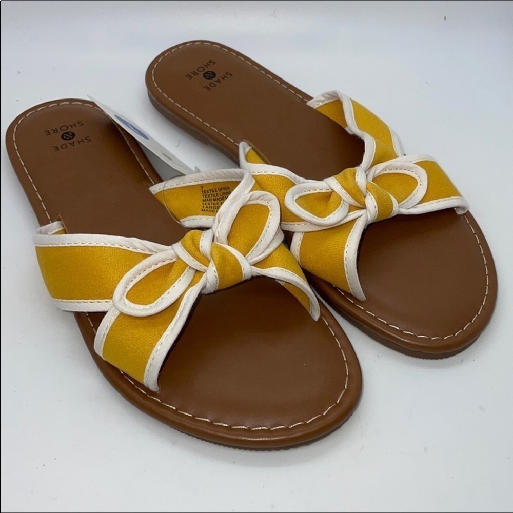 Shade & Shore Womans Lorelei Crossband Bow Sandals. Nwt - Picture 1 of 5